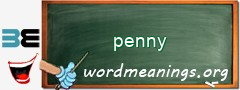 WordMeaning blackboard for penny